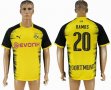 2017-2018 Dortmund Thailand version #20 RAMOS yellow soccer jersey