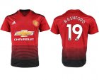 2018-2019 Manchester United thailand version #19 RASHFORD red soccer jersey home