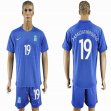 2016-2017 Greece team PAPASTATHOPOULOS #19 blue soccer jersey away