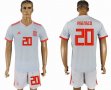 2018 World cup Spain team #20 ASENSIO white soccer jersey away