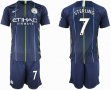 2018-2019 Manchester City club #7 STERLING blue soccer jersey away