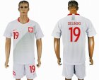 2018 world cup Poland Team #19 ZIELINSKI white soccer jersey home