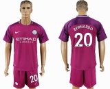 2017-2018 Manchester City #20 BERNARDO red soccer jerseys away