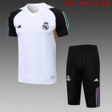 2023-2024 Real Madrid club white black soccer Training clothes D828