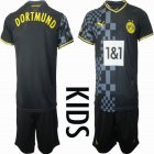 2022-2023 Dortmund club black kid soccer jerseys away