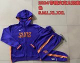 2023-2024 NBA Suns team purple sports Hooded Sweatshirt with Long Trousers H110