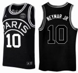 Paris Saint-Germain #10 NEYMAR JR black nba jerseys