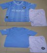 2023-2024 Manchester City club skyblue white kids soccer jerseys home