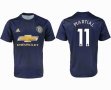 2018-2019 Manchester united thailand version #11 MARTIAL blue soccer jersey away