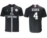 2018-2019 Paris saint germain Jordan #4 KEHRER thailand version black soccer jersey away