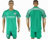 2017-2018 Manchester city green goalkeeper soccer jersey