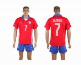 2014 Chile world cup SANCHEZ 7 red soccer jerseys home