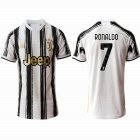 2020-2021 Juventus FC #7 RONALDO white black women soccer jerseys home