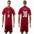 2016 Czech Republic team TECL #30 red soccer jersey home