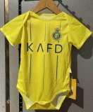 Al Nassr club yellow soccer baby clothes home