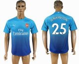 2017-2018 Arsenal club #25 JENKINSON Thailand version skyblue soccer jersey away