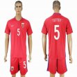 2016-2017 Norway team TETTEY #5 red soccer jerseys home