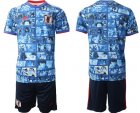 2022 World Cup Japan Team blue soccer jersey home