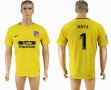 2017-2018 Atletico Madrid #1 MOYA thailand version yellow soccer jersey away