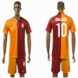 2015-2016 Galatasaray club SNEIJDER #10 red yellow soccer jersey home