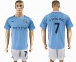 2017-2018 Manchester City #7 STERLING skyblue soccer jersey home