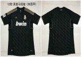 2012 Real Madrid thailand version throwback black soccer jersey