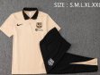 2024-2025 Barcelona club Polo beige black soccer uniforms with long shorts C1082