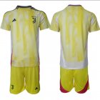 2024-2025 Juventus club yellow white soccer jerseys away