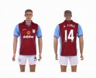 2013-2014 Aston Villa club A.LUNA 14 red soccer jersey home