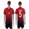 2016 Turkey team SAHIN #5 red soccer jersey home