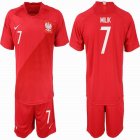 2018 World Cup Poland #7 MILIK red soccer jersey away