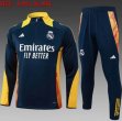 2024-2025 Real Madrid club Navy yellow soccer uniforms with Long Trousers B875