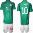 2022 World Cup Mexico Team #10 O.PINEDA green white soccer jersey home-GD