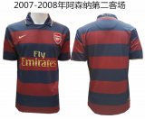 2007-2008 Arsenal club thailand version red blue throwback soccer jersey away