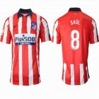 2020-2021 Atletico Madrid club #8 SAUL thailand version red soccer jersey home