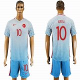 2016 Turkey team ARDA #10 skyblue soccer jersey away