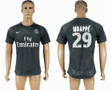 2017-2018 Paris saint germain #29 MBAPPE thailand version black soccer jersey away