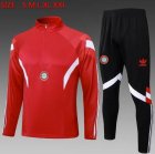 2024-2025 Bayern Munich club red black soccer uniforms with Long Trousers B933