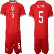 2022 World Cup Wales team #5 MEPHAM red soccer jerseys home