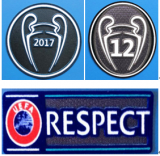 2017-2018 Real Madrid Champions League UEFA Pack 3 Patches Badges For 12 Cup