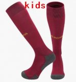 2024 Roma club red kid soccer socks home