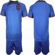 2022 World Cup Netherlands team blue soccer jersey away