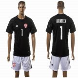 2016 Russia team AKINFEEV #1 goalkeeper soccer jersey black