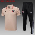 2023-2024 Sao Paulo club beige black Soccer uniforms with Long Trousers -C1034