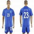 2016-2017 Greece team SIOVAS #23 blue soccer jersey away
