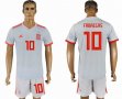 2018 World cup Spain team #10 FABREGAS white soccer jersey away