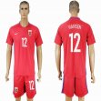 2016-2017 Norway team HANSEN #12 red soccer jerseys home