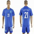 2016-2017 Greece team STAFYLIDIS #21 blue soccer jersey away