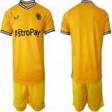 2023-2024 Wolverhampton Wanderers club yellow black soccer jerseys home