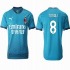 2020-2021 AC Milan club thailand version #8 TONALI skyblue soccer jersey away